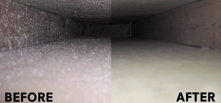 before and after air duct cleaning