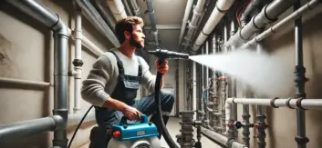 air blowing pipe cleaning